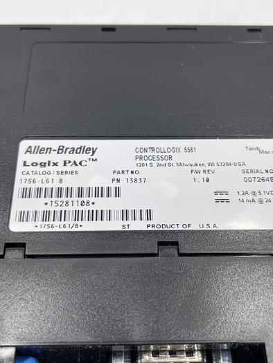 Used Allen-Bradley 1756-L61 Ser B