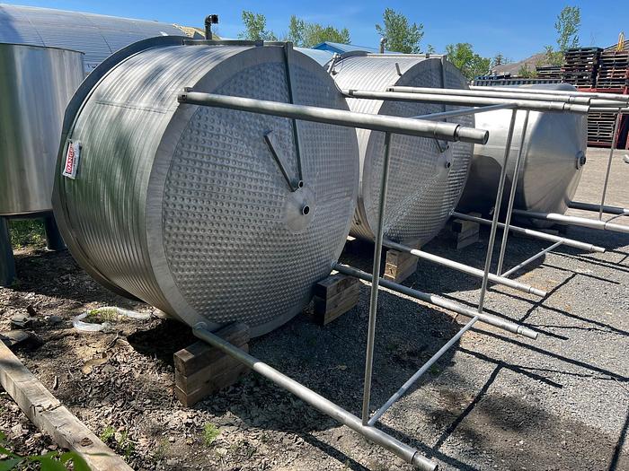 Used USED 1500 GALLON JACKETED TANK, STAINLESS STEEL