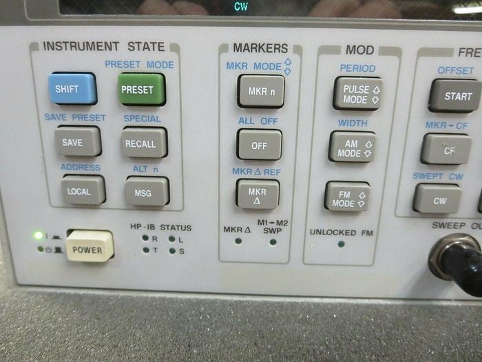 Used H-P, 83752B, Synthesized Sweeper, .01-20 GHZ, Fails Amplitude Test