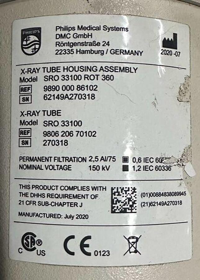 Used For Sale PHILIPS Digital Diagnost, Bucky Diagnost Rad  Xray Tube  X-Ray Tube Parts P/N 989000086102