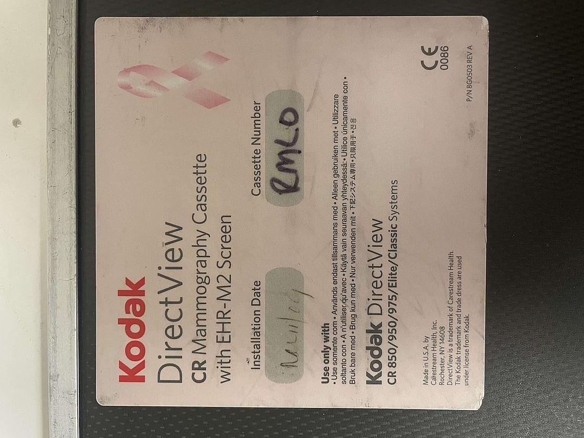Used For Sale KODAK KODAK DirectView With EHR-M2 Screen CR 850/950/975/Elite/Classic 24x30cm  Good Condition Cassete CR Cassettes Parts P/N 850/950/975/ SP080