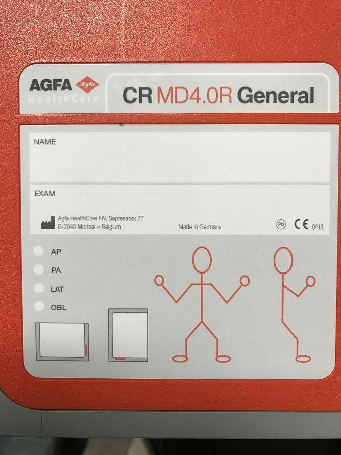 Used For Sale AGFA AGFA 24X30 CR CASSETTE CR Cassettes Parts P/N MD4.0R