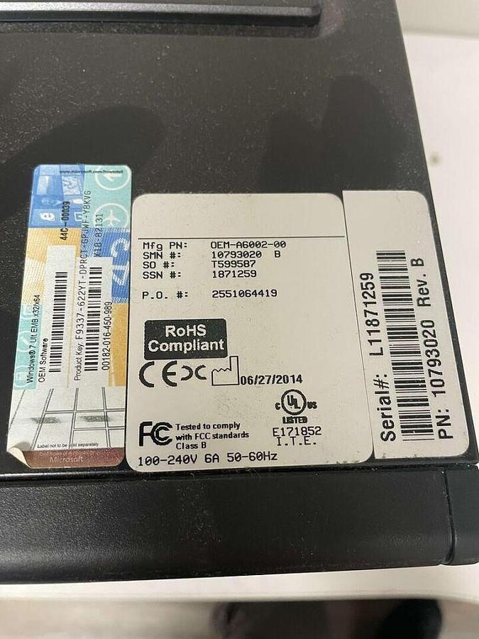 Used For Sale AEGIS MSI Aegis 6002 Computer Windows 7 OEM-A6002-00  Good Condition Computer Parts P/N OEM-A6002-00
