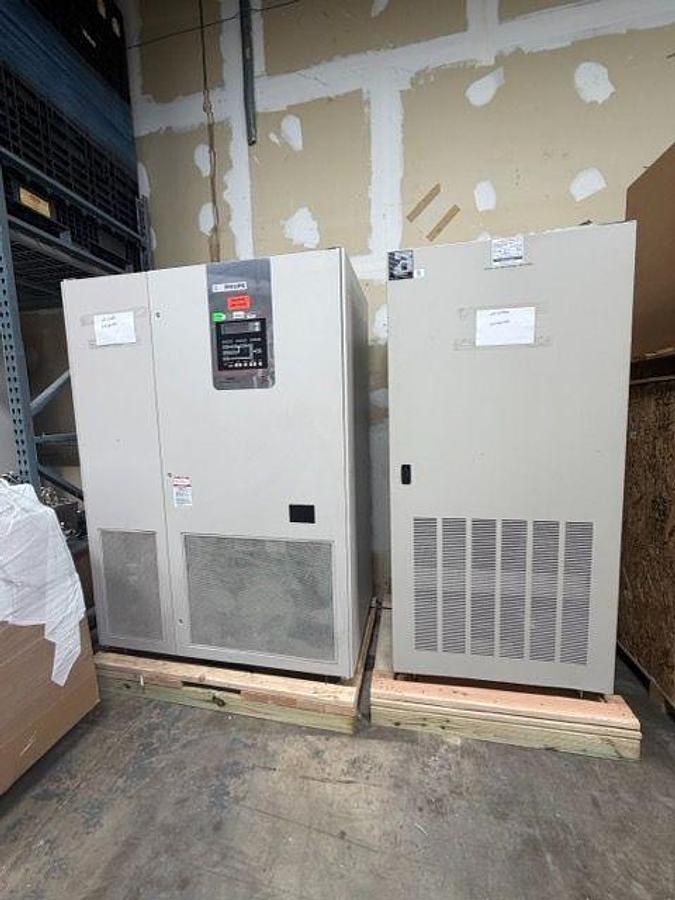 Used For Sale PHILIPS G8000 / Toshiba T80S3K15KK6XSPT 150kVA 480V 3-Phase UPS + Power Battery Cabinet 1TS4-30TC150C-360-M600-A/S-S24-UL Uninterruptible Power Supply / UPS