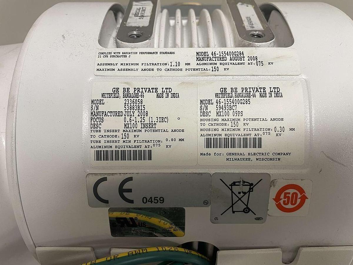 Used For Sale GE GE MX100 X-Ray tube 2336058 Genuine Tube 46-155400G285 X-Ray Tube X-Ray Tube Parts P/N 46-155400G285