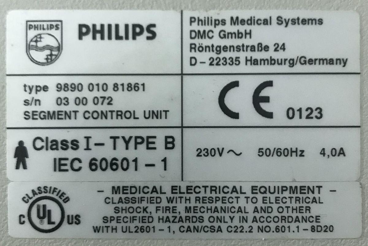 Used For Sale PHILIPS Philips Diagnost Eleva Segment Control Unit Rad/Fluoro Room Parts P/N 989001081861
