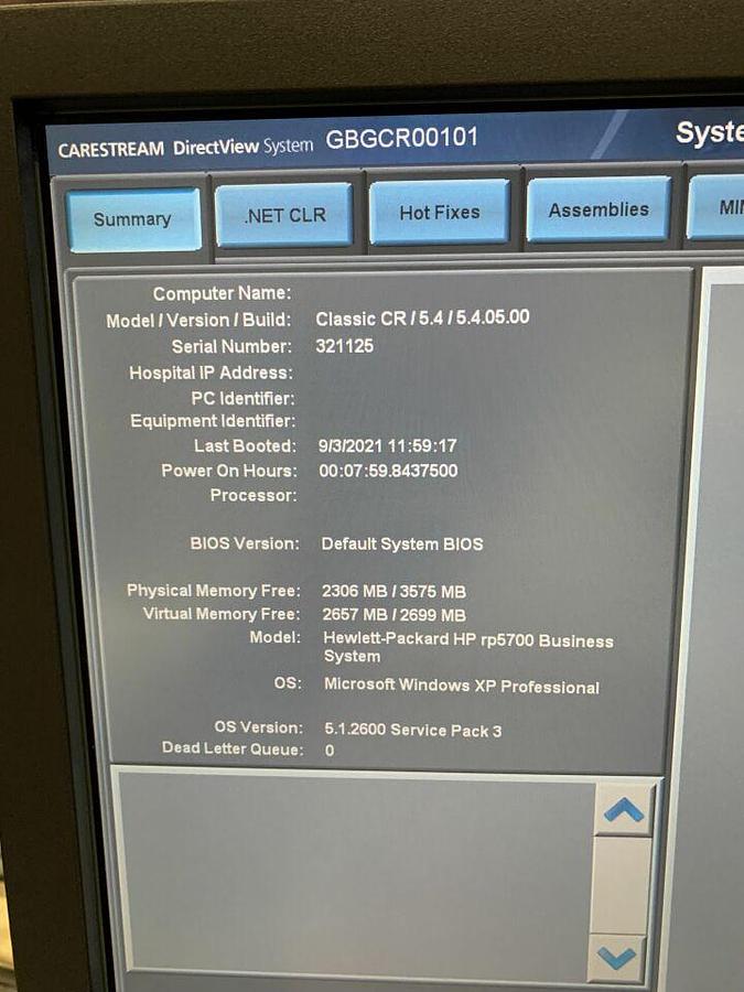 Used For Sale CARESTREAM Directview Cr System CR