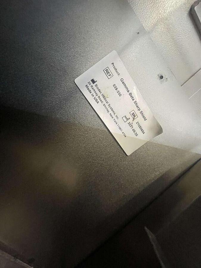 Used For Sale BIODEX Biodex Beta/Gamma Sharps Container Shield 039-330  Good Condition RF Shielding / Related Parts P/N 039-330