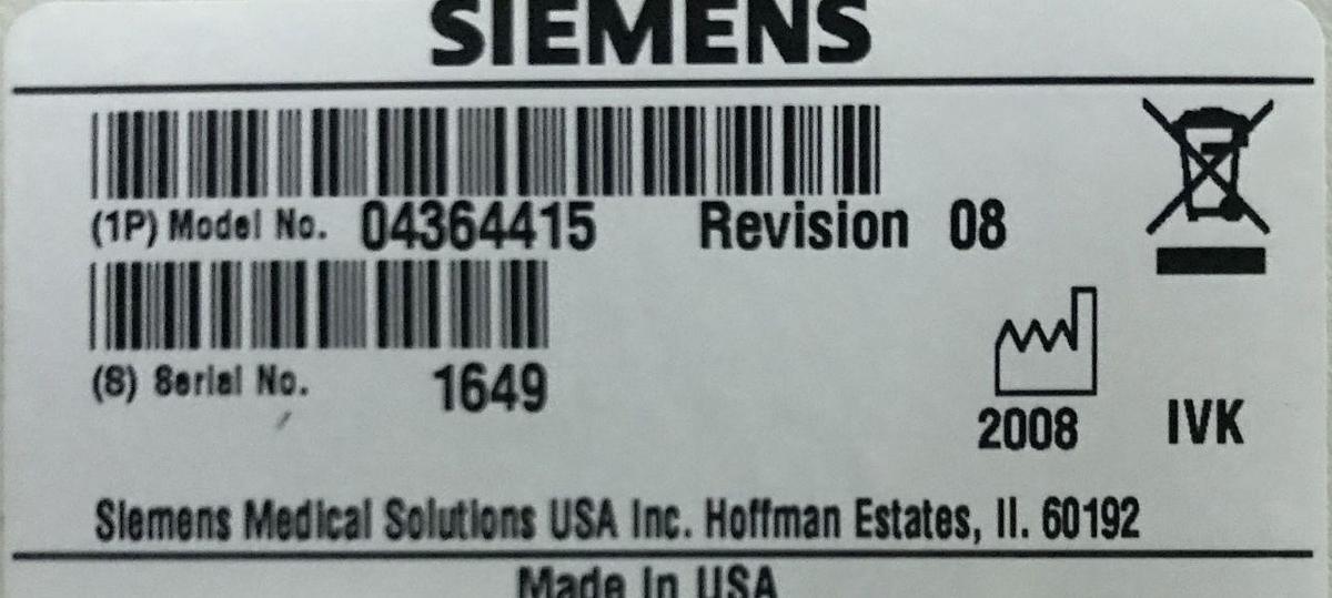 Used For Sale SIEMENS Siemens Multistar Side Table Control Cath Angio Lab Parts P/N 04364415