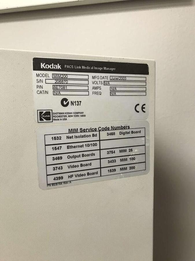 Used For Sale KODAK PACS Link Medical Image Manager 200 MIM 200 IBM Good Condition Computer Parts P/N MIM 200