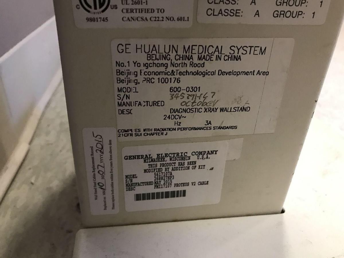 Used For Sale GE Proteus Wall Bucky Rad Room Parts P/N 5617107A