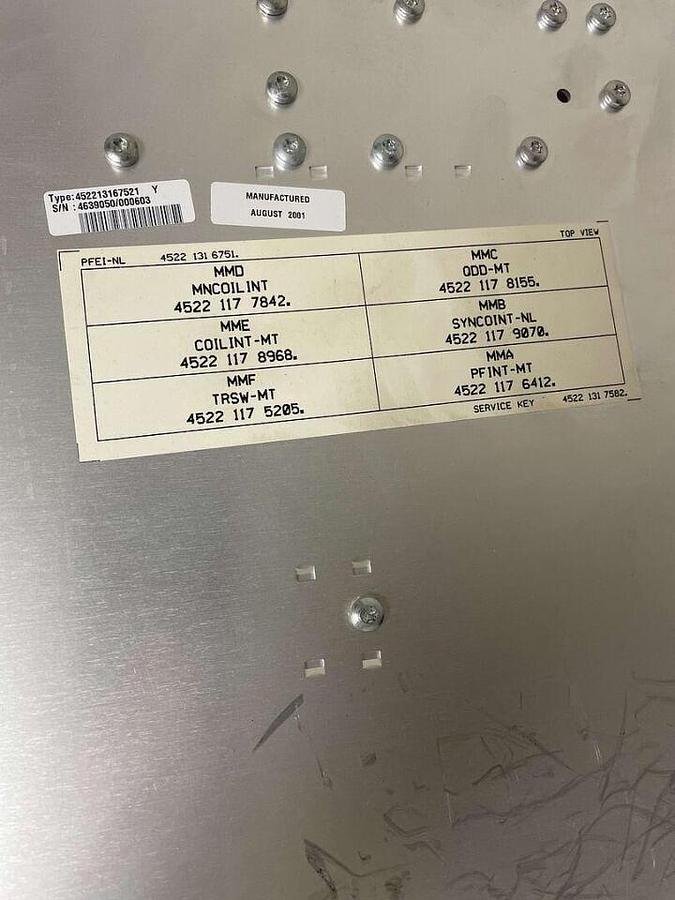 Used For Sale PHILIPS PHILIPS Intera 1.5 T PFEI Assy  Good Condition MRI Accessories Parts P/N 45221316751 4522 131 7582