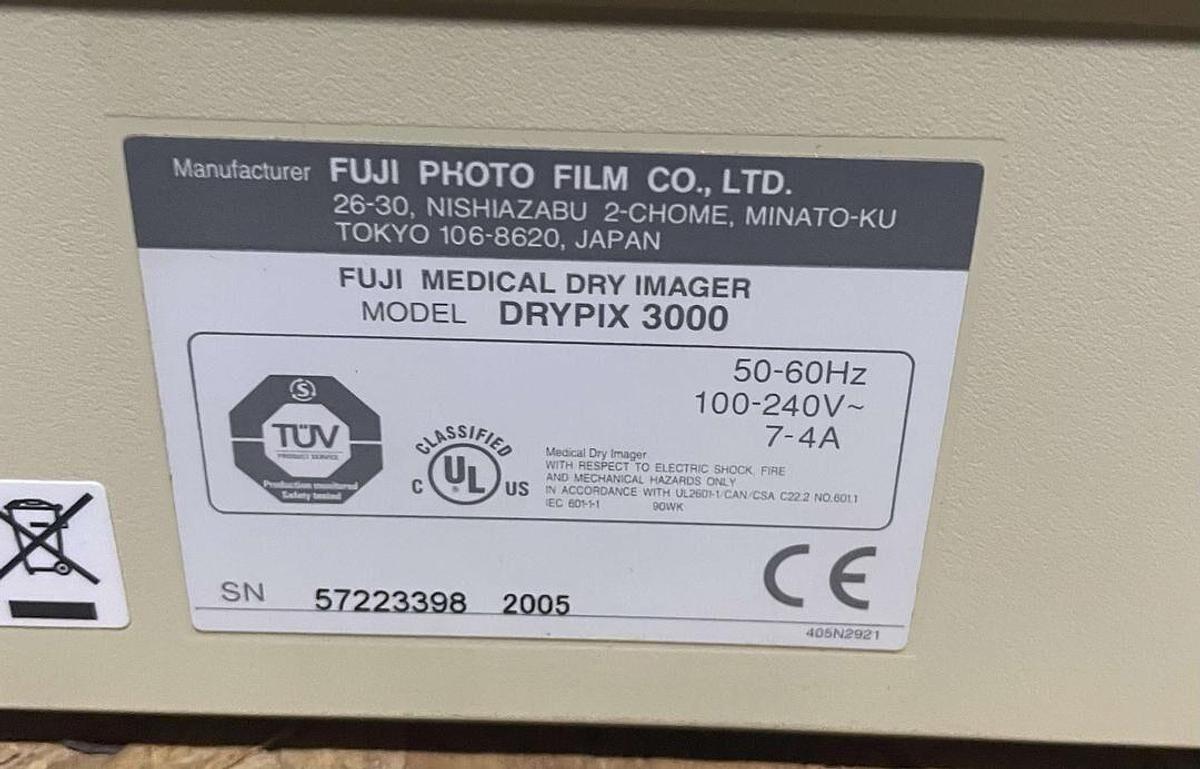Used For Sale FUJIFILM FUJI MEDICAL Fuji DryPix 3000 medical dry imager  Good Condition Dry Camera Parts P/N DRYPIX 3000