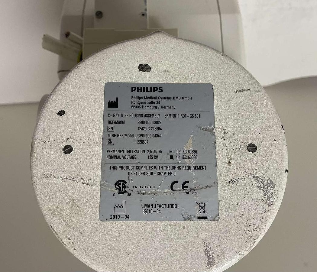 Used For Sale PHILIPS Philips SRM 0511 ROT - GS 501, 9890 000 03822 Tube, with 4522 300 24331 Collimator  Good Condition X-Ray Accessories Parts P/N SRM 0511 ROT - GS 501, 9890 000 03822  4522 300 24331
