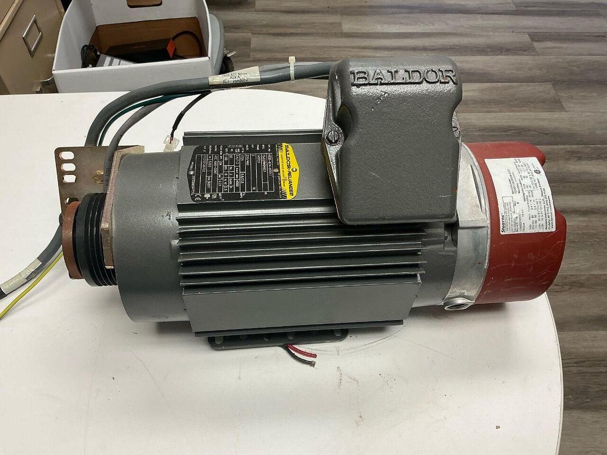 Used For Sale BALDOR Baldor reliance inverter drive motor 4535-674-87011 w/ 10560300047 Stearns Brake  Good condition CT Scanner Parts P/N 4535-674-87011