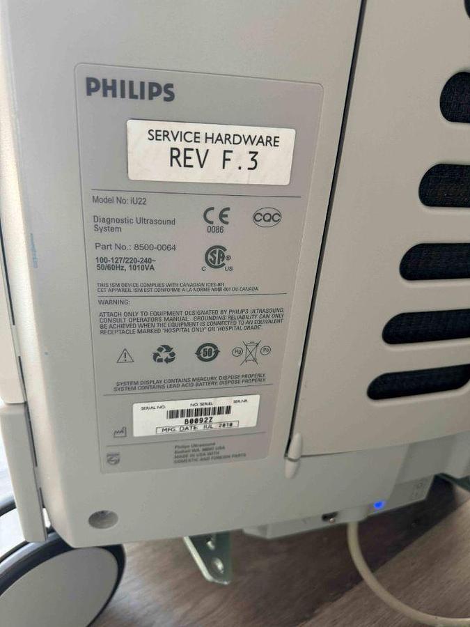 Used For Sale PHILIPS iU22 Shared Service Ultrasound
