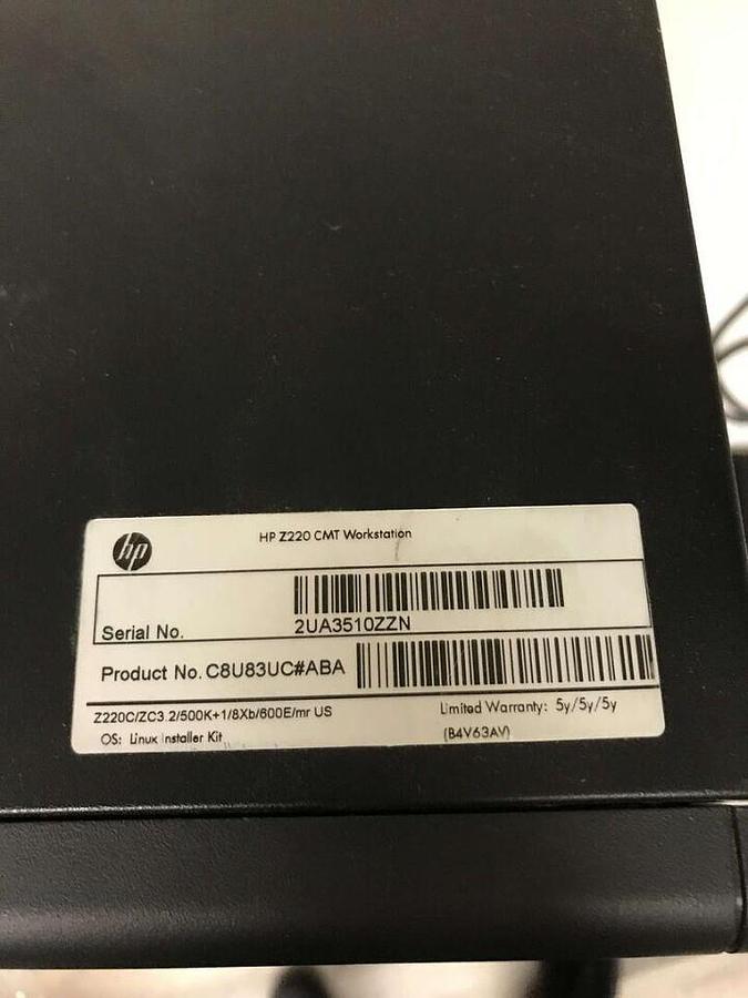 Used For Sale HEWLETT PACKARD HP Z220 CMT Workstation Desktop Tower 10764820 Good Condition, Hard Drive Not Included Computer Parts P/N Z220 10764820