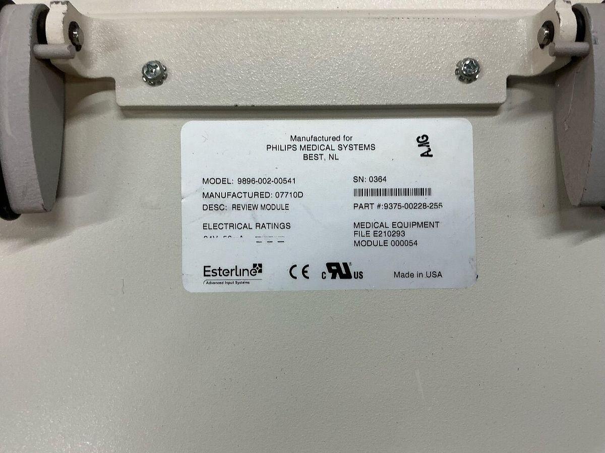 Used For Sale PHILIPS 9896-002-00541 Philips - Cath/Angio - Review Module Assembly 9375-00228-255  Good condition Cath Angio Lab Parts P/N 9896-002-00541 9375-00228-255