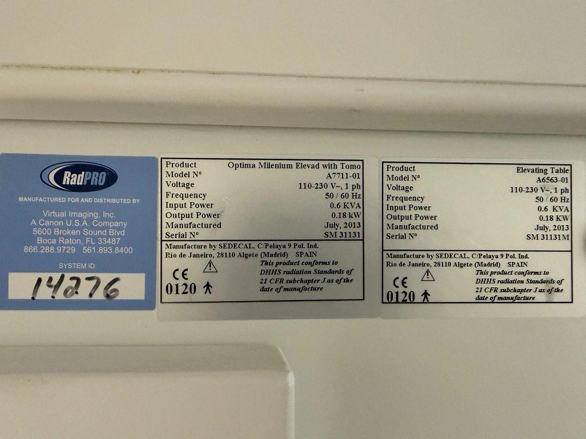 Used For Sale RADPRO  VIRTUAL IMAGING RadPRO FM Rad Room w/ Sedecal SHF-525 50kW, Canon CXDI-70C Wireless Rad Room
