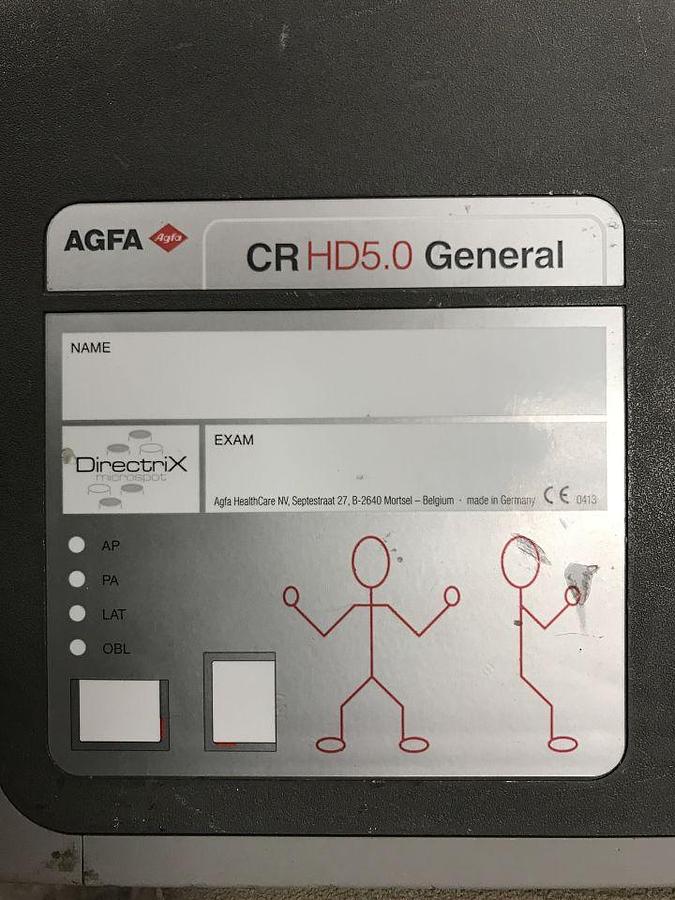 Used For Sale AGFA AGFA  43X35 CR CASSETTE  CR Cassettes Parts P/N HD5.0