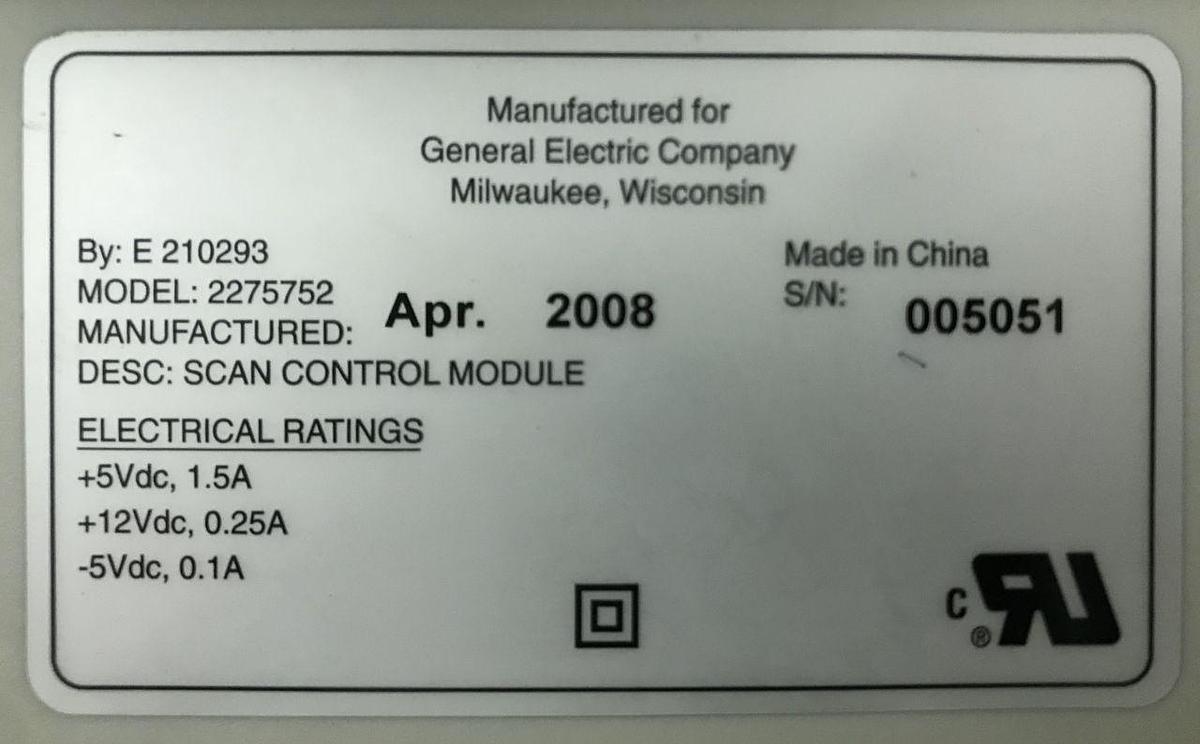Used For Sale GE GE Magnet 1.5  Scan Control Module  MRI Scanner Parts P/N 2275752