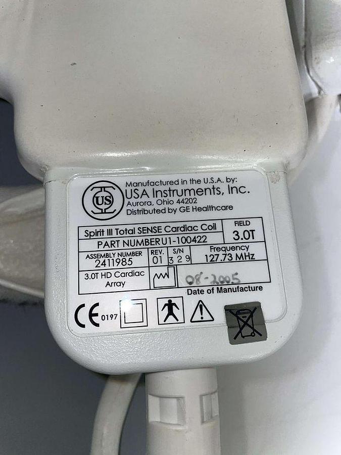Used For Sale GE Spirit III Total SENSE Cardiac Coil 3.0T HD Cardiac Array U1-100422 MRI Coil