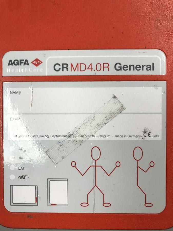 Used For Sale AGFA AGFA   18X24 CR CASSETTE  CR Cassettes Parts P/N MD4.0R GENERAL