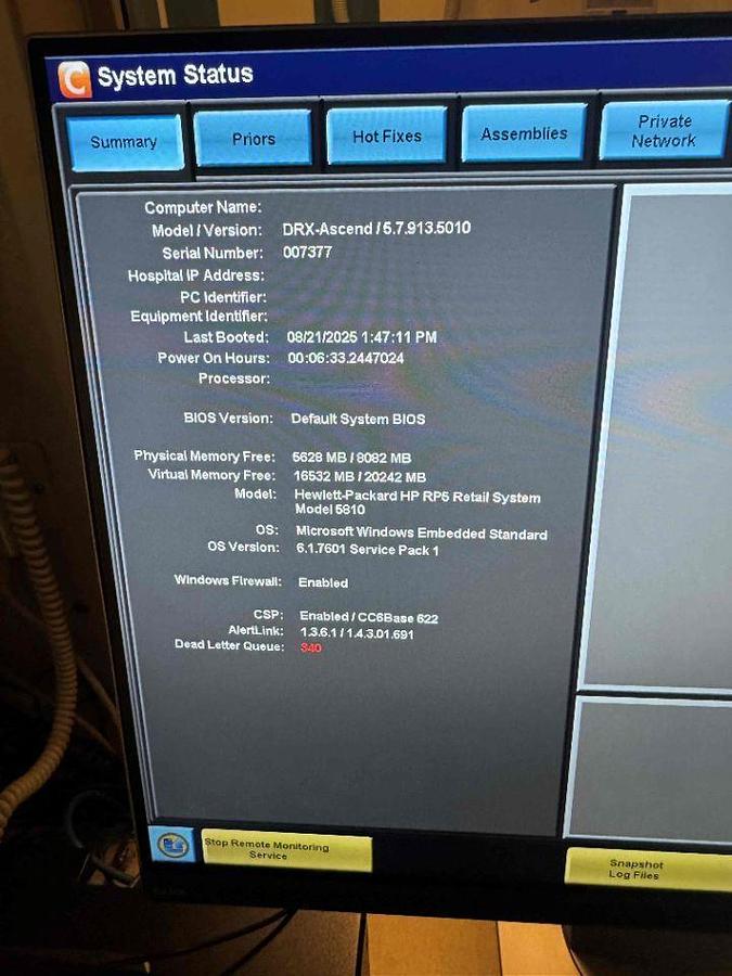 Used For Sale CARESTREAM Revolution DR Rad Room