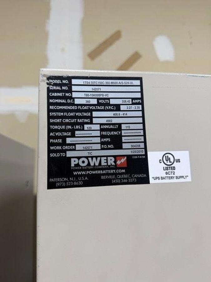 Used For Sale PHILIPS G8000 / Toshiba T80S3K15KK6XSPT 150kVA 480V 3-Phase UPS + Power Battery Cabinet 1TS4-30TC150C-360-M600-A/S-S24-UL Uninterruptible Power Supply / UPS