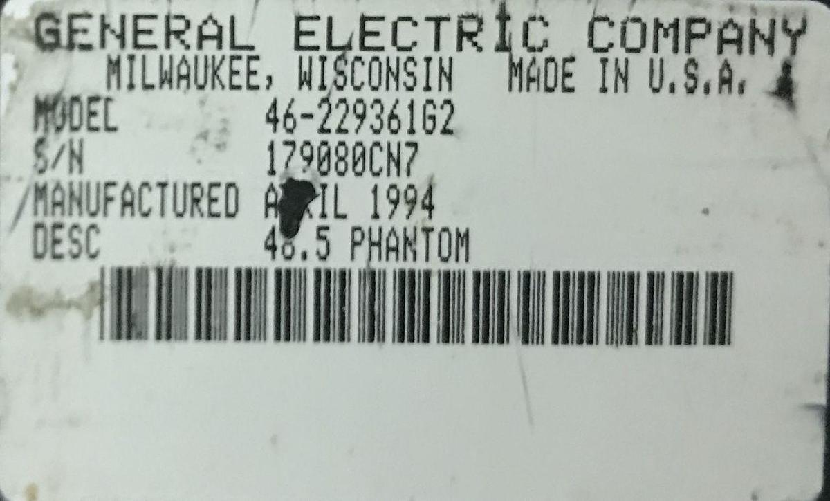 Used For Sale GE GE High Speed   48.5 Phantom CT Scanner Parts P/N 46-229361G2