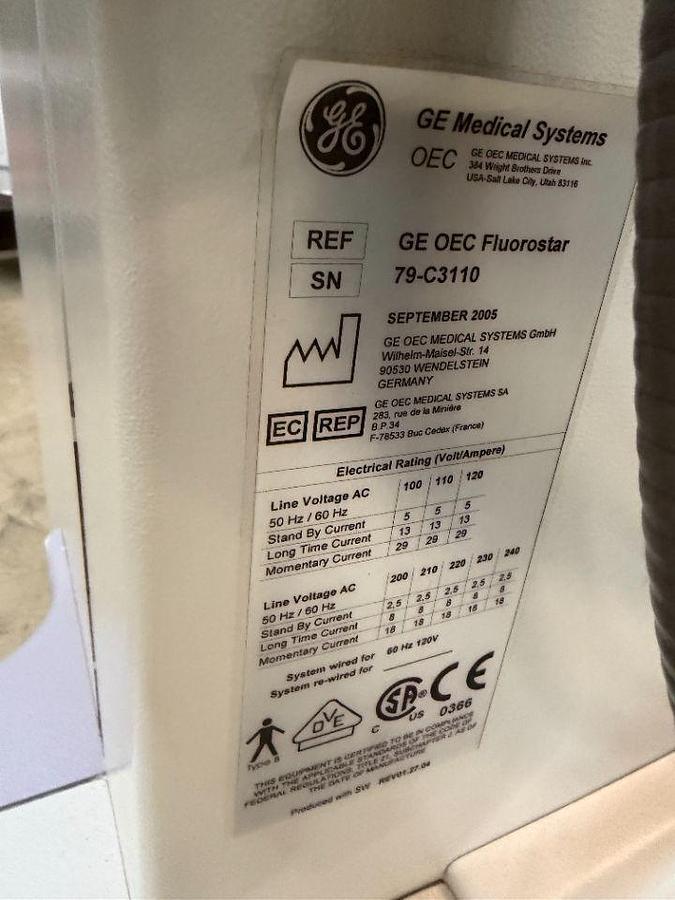 Used For Sale GE OEC Fluorostar 7900 (Model 79-C) C-Arm