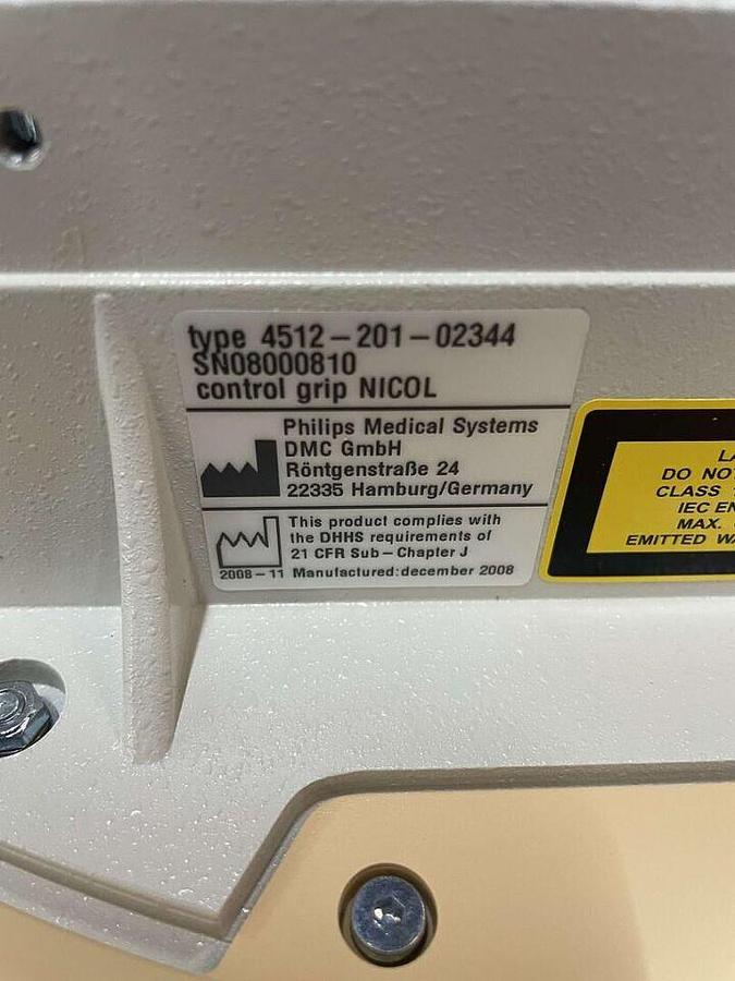 Used For Sale PHILIPS 4512 201 02344 Philips CS Control Grip NICOL Good Condition Rad Room Parts P/N 4512 201 02344