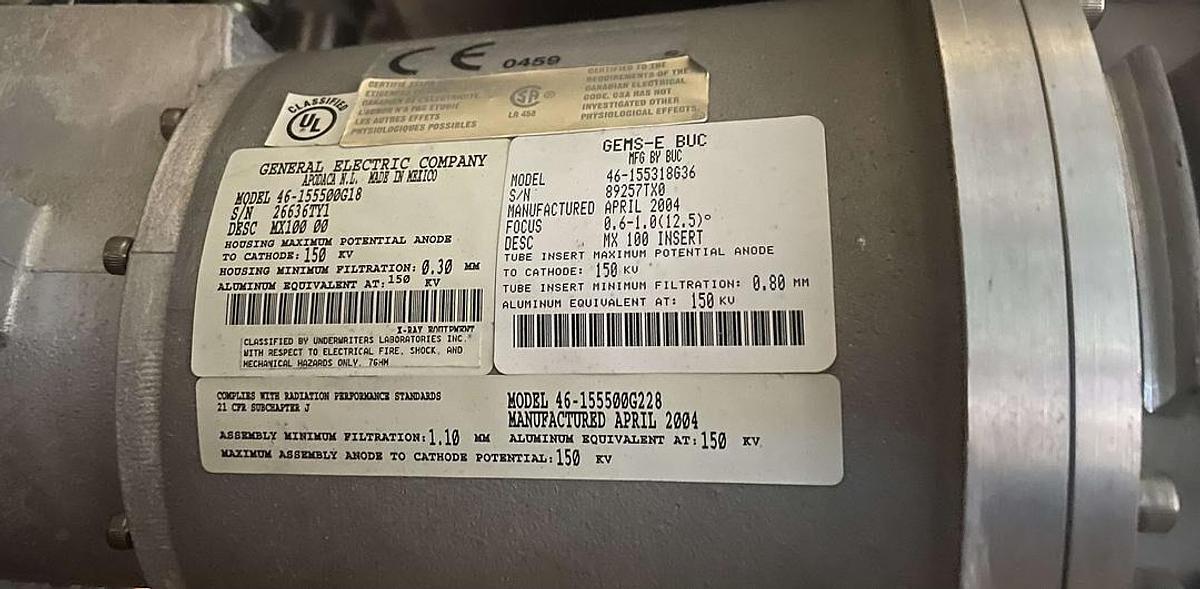 Used For Sale GE GEMS-E BUC X-Ray Tube Mode 46-155318G36  Good Condition X-Ray Tube Parts P/N GE46-155318G36