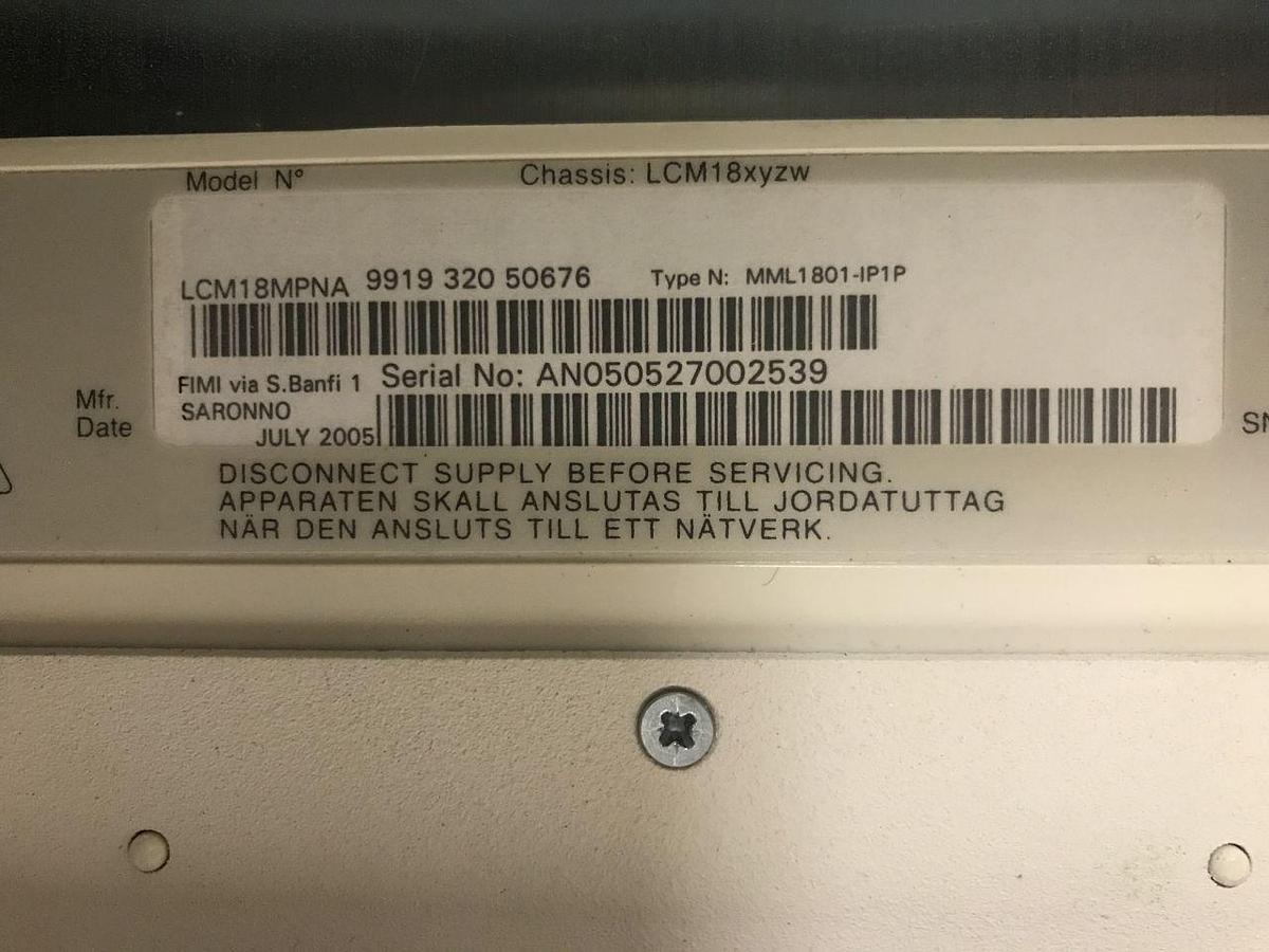 Used For Sale PHILIPS Philips 18" LCD Monitor   18" LCD Monitor  Monitor Parts P/N LCM18MPNA
