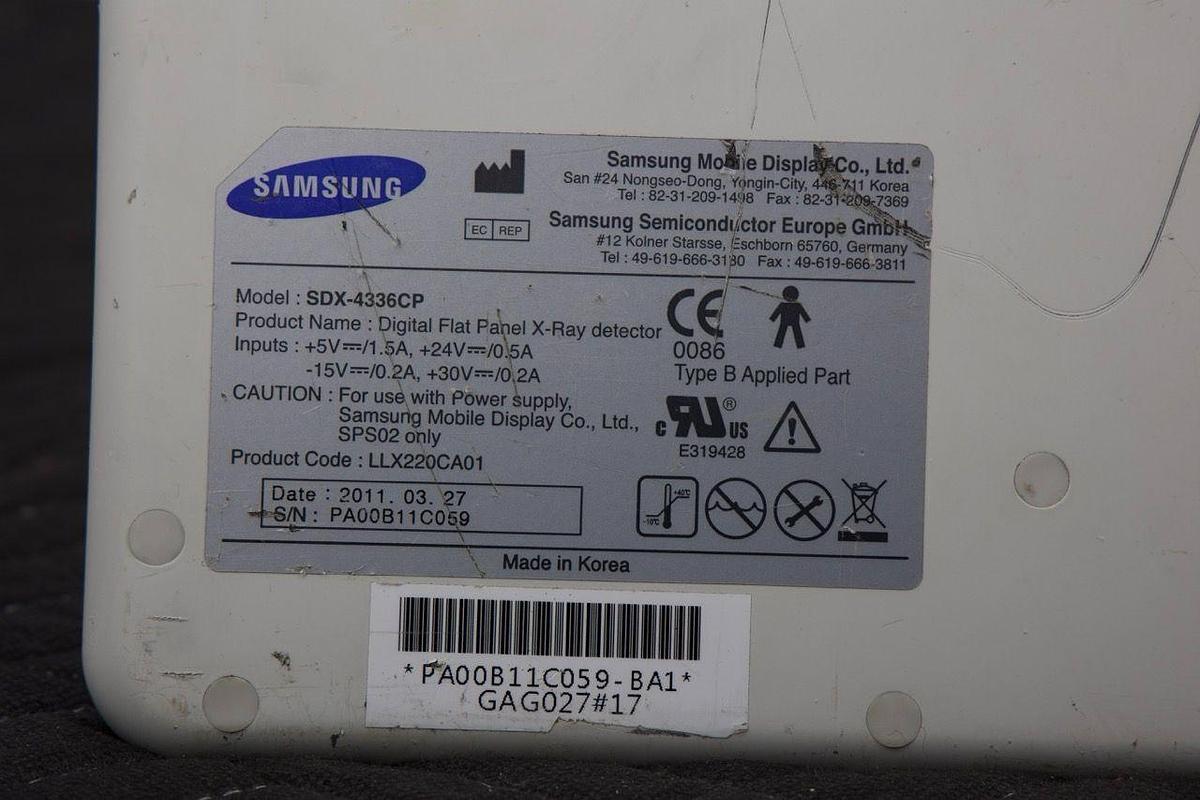 Used For Sale DR FPD FLAT PANEL DIGITAL XRAY Samsung SDX-4336CP Digital Flat Panel X-Ray Detector DR Panel  Good Condition DR Parts P/N SDX-4336CP
