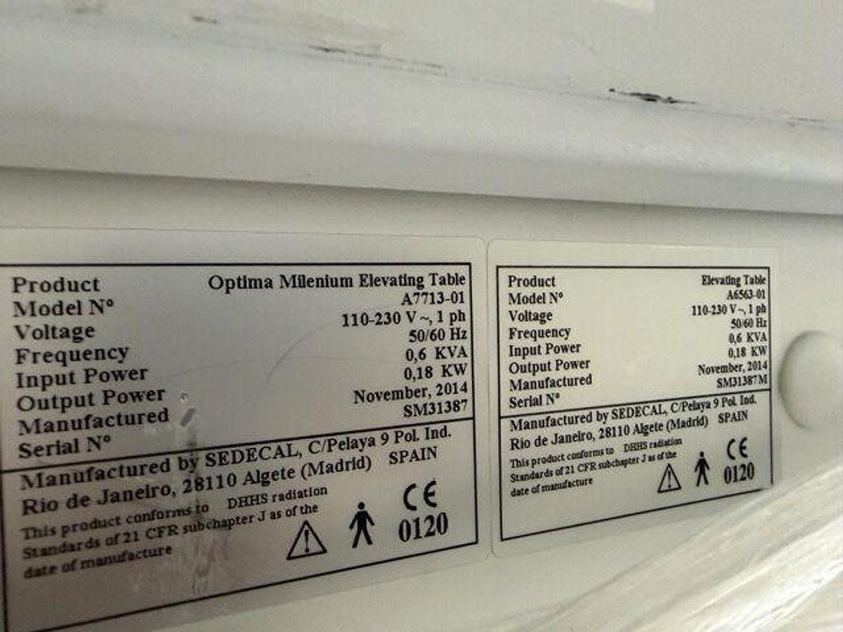 Used For Sale SEDECAL 2014 RadPro  Optima Millennium 50kW Digital DR X-Ray Room, Canon CXDI-70C Wireless Detector, Toshiba Rad Room
