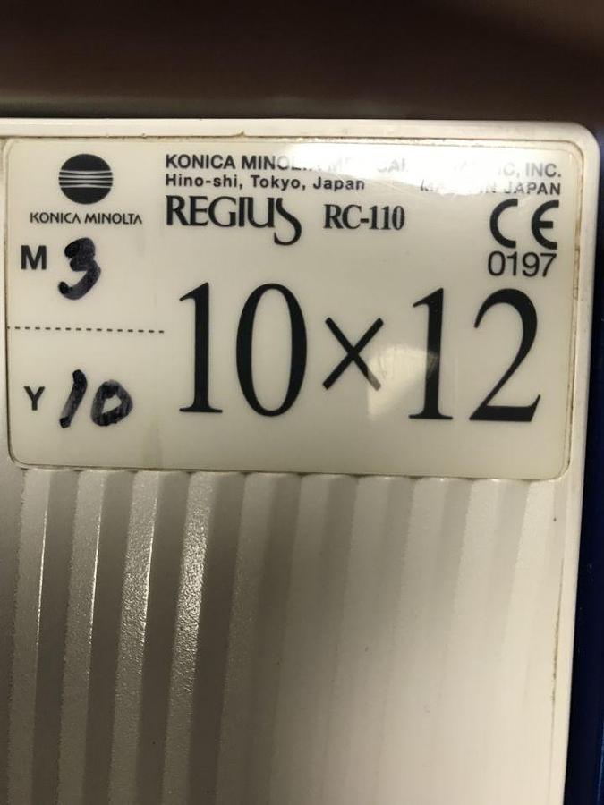 Used For Sale KONICA MINOLTA KONICA MINOLTA   10X12 REGIUS CR CASSETTE  CR Cassettes Parts P/N RC-110