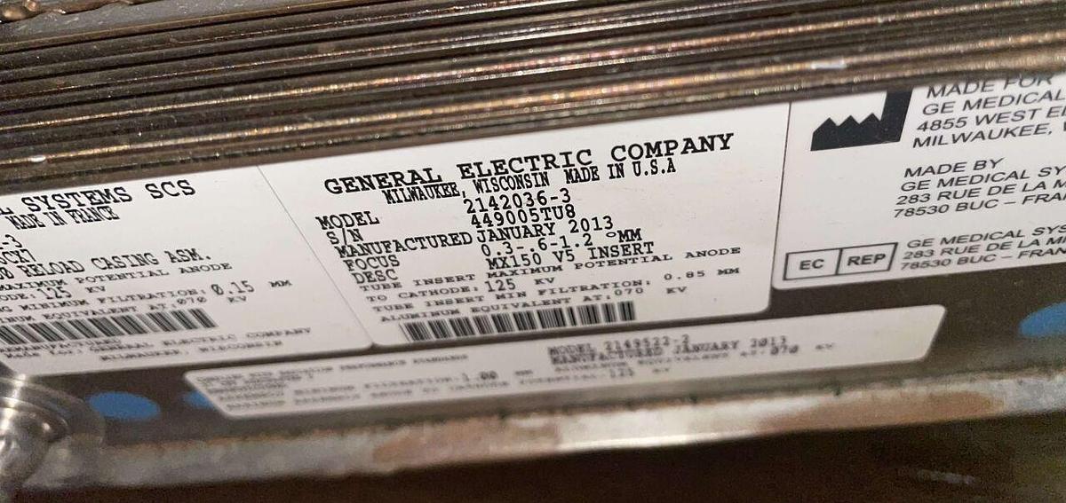 Used For Sale GE GE Innova 2000 Tube 2142036-3 / 2149522-2  Good Condition X-Ray Tube Parts P/N 2142036-3 / 2149522-2