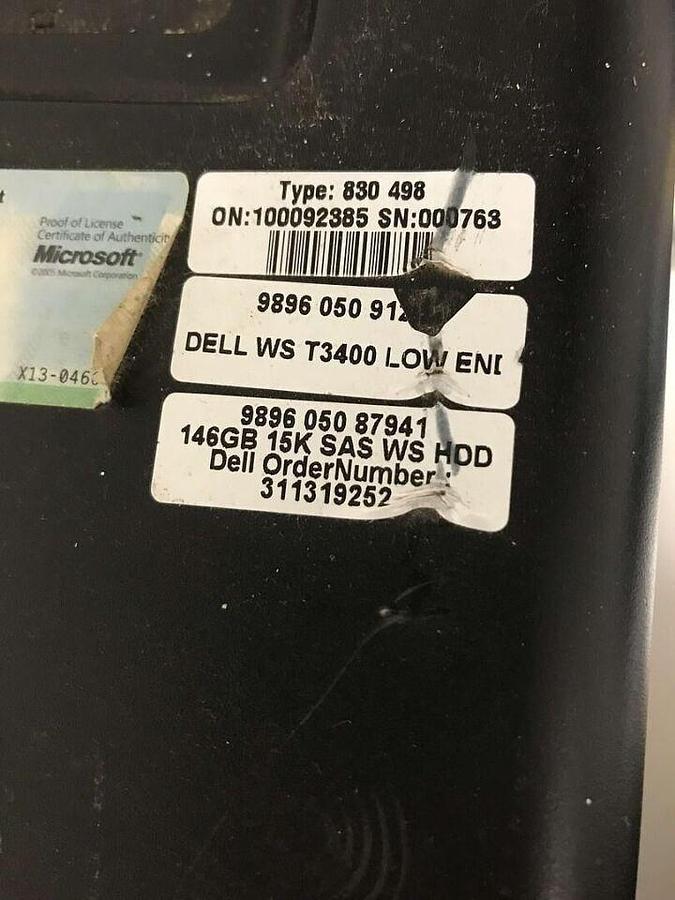 Used For Sale DELL Dell Precision T3400 Workstation 830 498 Good Condition PC Computer Parts P/N 830 498 000763