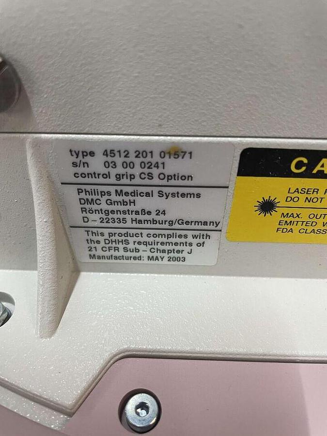 Used For Sale PHILIPS 4512 201 01571 Philips CS Control Grip Bucky DIAGNOST  Good Condition Rad Room Parts P/N 4512 201 01571
