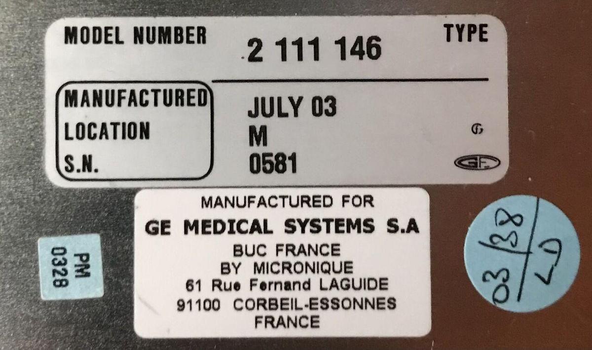 Used For Sale GE GE INNOVA 2000  DLK keypad Control  Cath Angio Lab Parts P/N 2111146