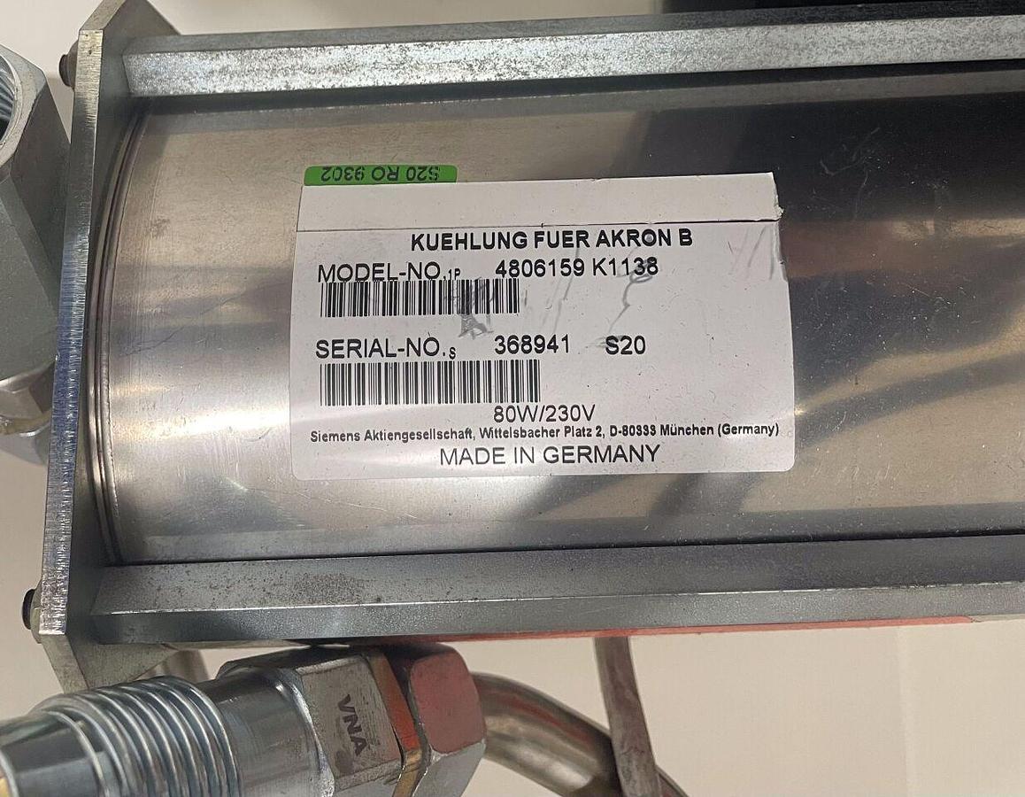 Used For Sale SIEMENS Siemens Volume Zoom 4806159 K1138 Heat Exchanger Cooling Sensation Somatom Good Condition CT Workstation Parts P/N 4806159 K1138, 4806159 K1138