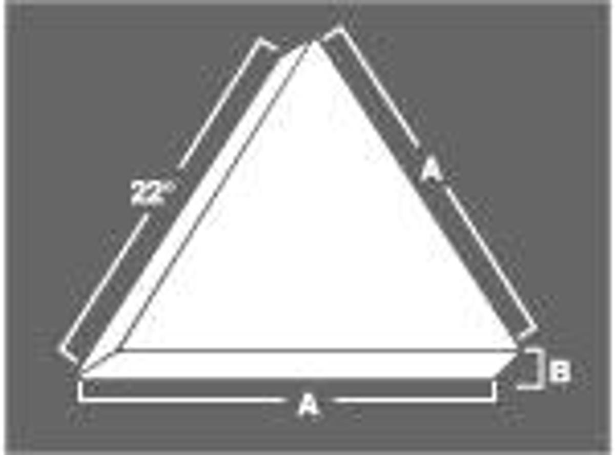 XG Triangle 5/8 x 3/8 x1/2