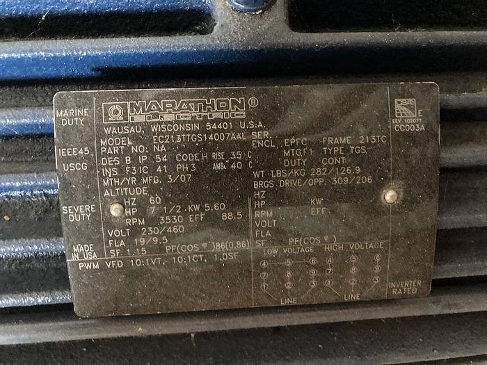 Used Unused FTI model UC1518 pump ETFE-lined ductile iron mag drive pump