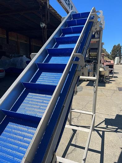 Unused Conveyor, Belt, 16"x 12', Plastic, Incline, Cleated, Unused #S744559
