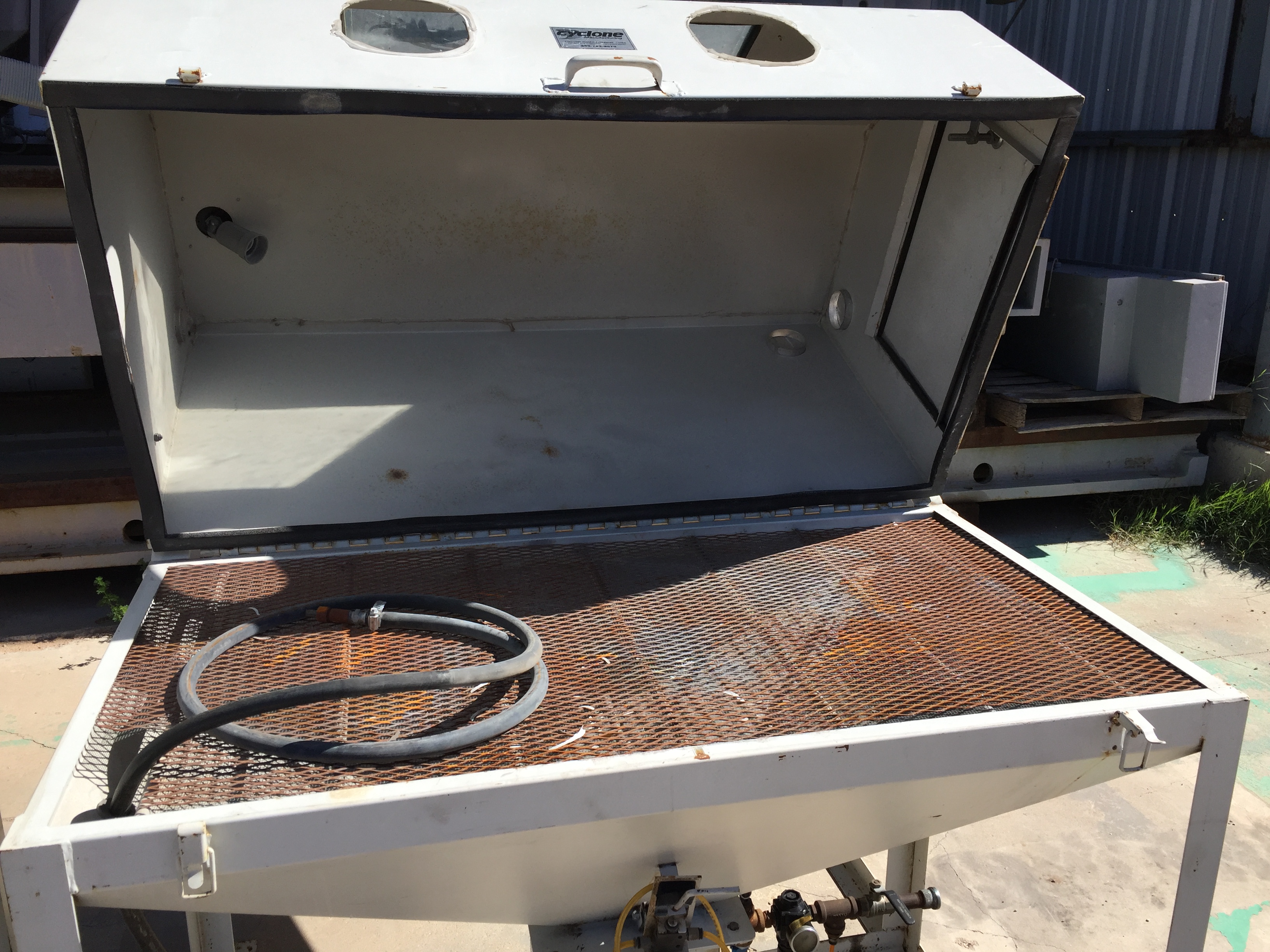 Used Cyclone Mdl. DP48 Blast Cabinet with Dust Collector; Mfg. 2006