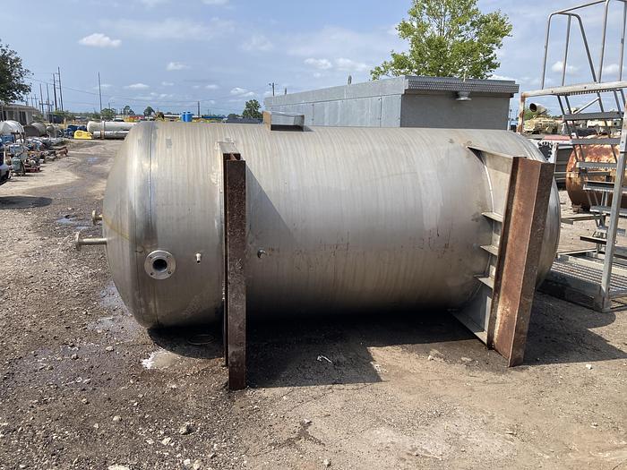 Used Used Crown Iron Works approximately 2000 gallon 904L stainless steel horizontal tank