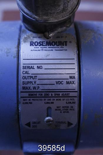 Used Rosemount 1151DP5E22B1L4 Pressure Differential Transmitter #39585
