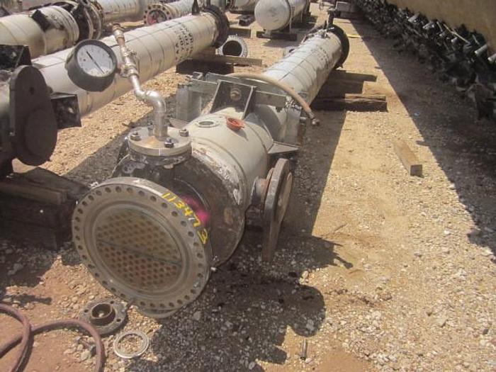 Used Used Southern Heat Exchanger approximately 300 sq ft 304L vertical shell and tube heat exchanger