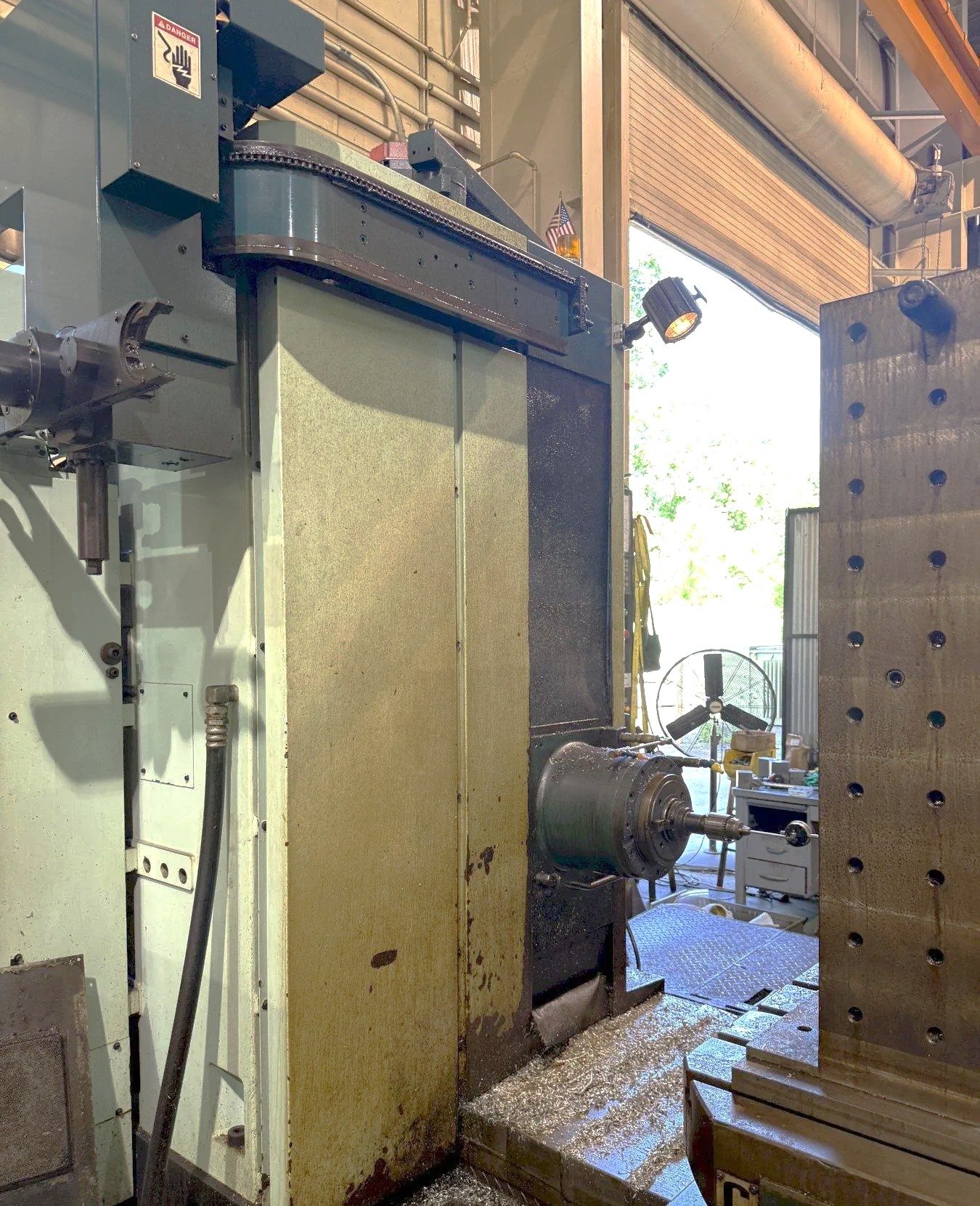 Used 1995 Kuraki KBM-11A CNC Table Type Horizontal Boring Mill with Full 4th Axis Table, 30 Station ATC, Fanuc 16M, 41.34"x37.4" Table